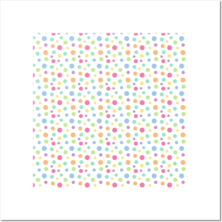 Polka Dot Party (Pastel Rainbow) Posters and Art